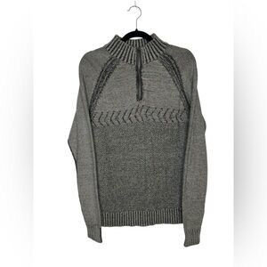 Men’s J.B. Holt Rhodes Quarter Zip Sweater in Ice Heather Size Medium